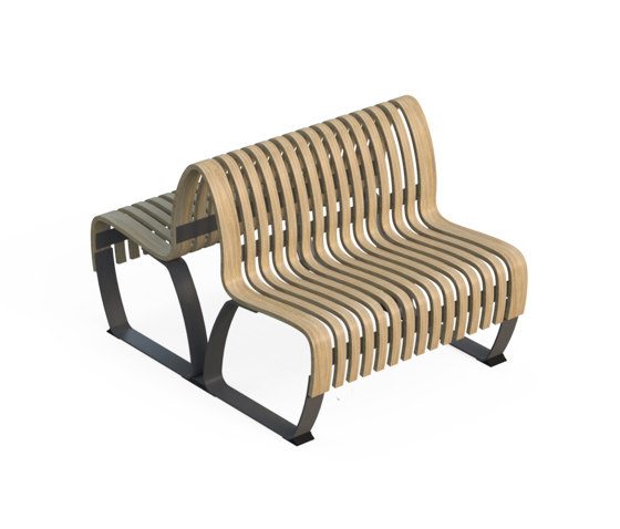 Nova C Double Back Elevation 100 | Benches | Green Furniture Concept
