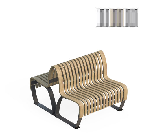 Nova C Double Back Elevation 100 | Bancs | Green Furniture Concept