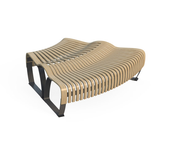 Nova C Double Bench 30° | Benches | Green Furniture Concept
