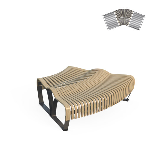 Nova C Double Bench 30° | Bancs | Green Furniture Concept