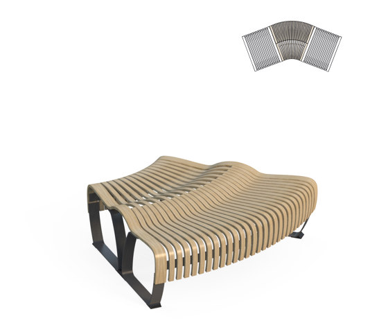 Nova C Double Bench 45° | Bancos | Green Furniture Concept