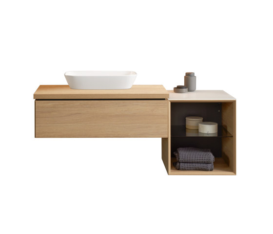 ONE | washbasin cabinet with side element | Meubles sous-lavabo | Geberit