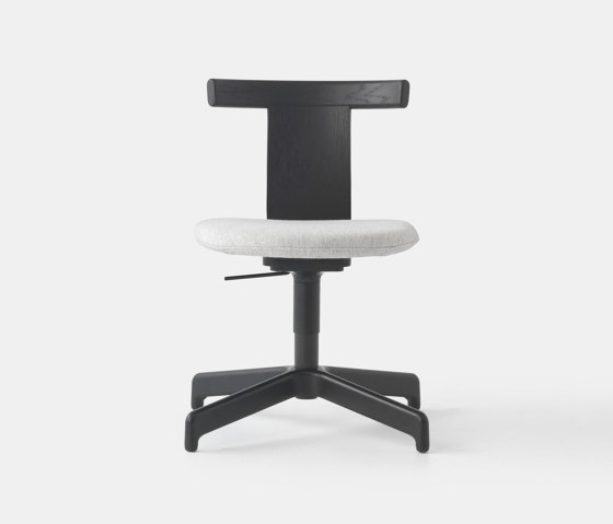 Jiro Swivel Chair Black - Black Base - Upholstered | Chairs | Resident