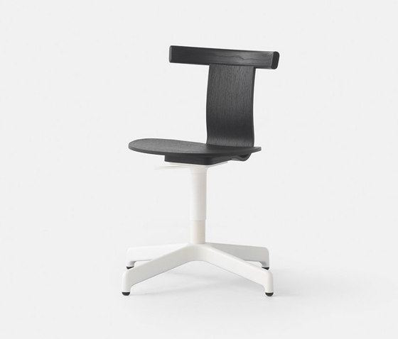 Jiro Swivel Chair Black - White Base | Sillas | Resident