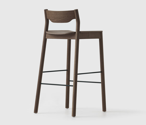 Tangerine Stool with Back - Umber | Bar stools | Resident