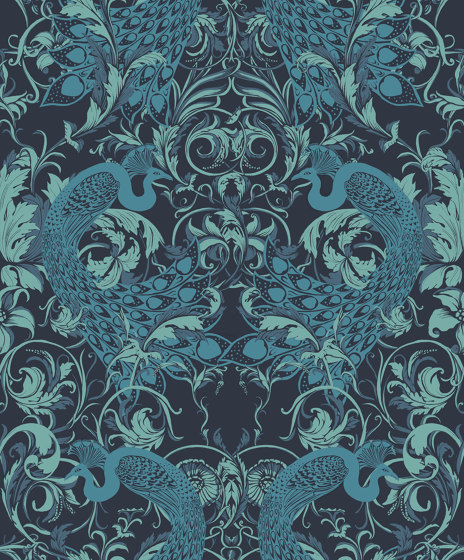 Parsifal Velvet Blue | Wall coverings / wallpapers | Agena