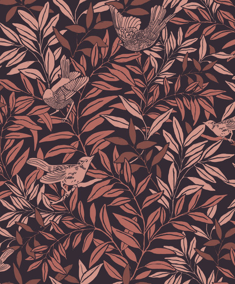 Swallow Song Baked Cherry | Wall coverings / wallpapers | Agena