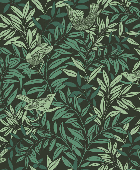 Swallow Song Deep Green | Revêtements muraux / papiers peint | Agena