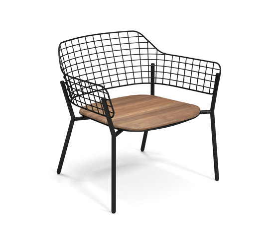 Lyze Lounge chair with teak seat I 617-82 | Poltrone | EMU Group