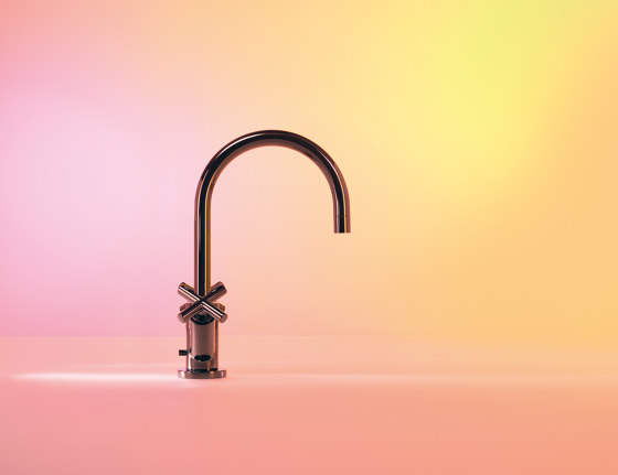 Tara. - Single-hole basin mixer with pop-up waste - Dark Chrome | Wash basin taps | Dornbracht