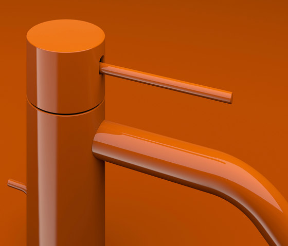 Meta - Single-lever basin mixer with pop-up waste - orange | Wash basin taps | Dornbracht