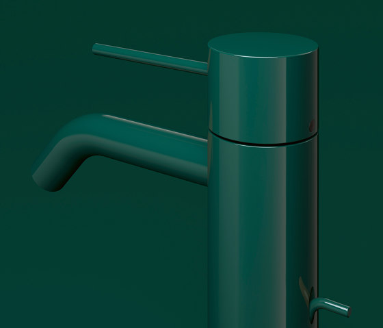Meta - Single-lever basin mixer with pop-up waste - dark green | Wash basin taps | Dornbracht