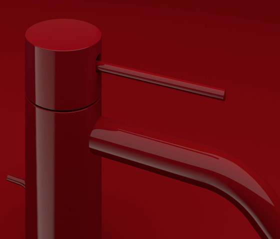 Meta - Single-lever basin mixer with pop-up waste - red | Wash basin taps | Dornbracht
