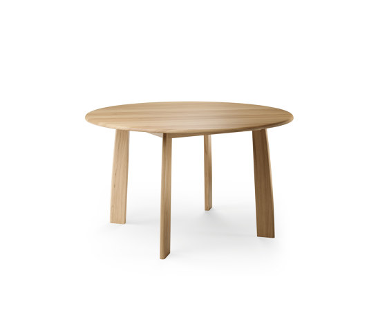 Stone round table, solid oak, 130 cm diameter | Tables de repas | Quodes