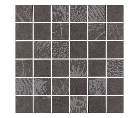 THINSATION  anthracite nature 5x5/06 | Mosaicos de cerámica | Ceramic District