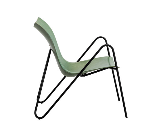 PEEL wood lounge armchair green | Armchairs | VANK