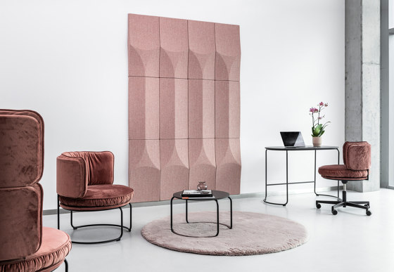 ELLIPSE COLUMN acoustic wall panel, pink | Sound absorbing wall systems | VANK