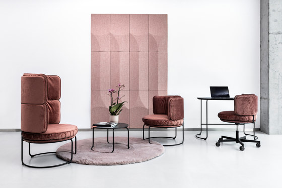 ELLIPSE COLUMN acoustic wall panel, pink | Sistemas fonoabsorbentes de pared | VANK