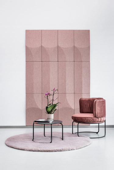 ELLIPSE COLUMN acoustic wall panel, pink | Sound absorbing wall systems | VANK