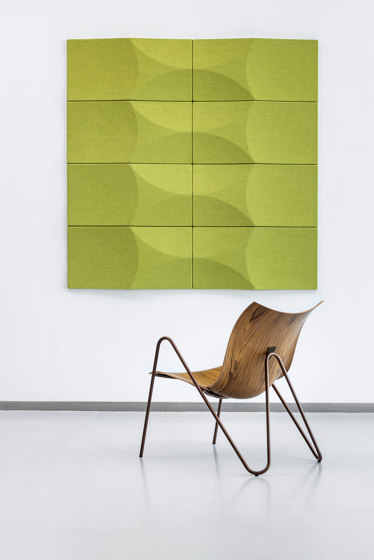 ELLIPSE LENS acoustic wall panel, green | Systèmes muraux absorption acoustique | VANK