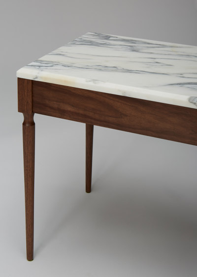 The Cain Side Table (Black Walnut/Stone) | Tables d'appoint | Roll & Hill