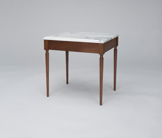 The Cain Side Table (Black Walnut/Stone) | Tables d'appoint | Roll & Hill
