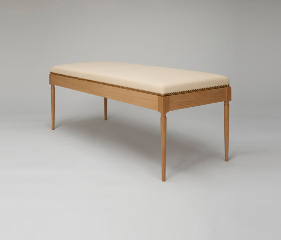 The Judy Bench (White Oak/Vachetta Leather) | Benches | Roll & Hill
