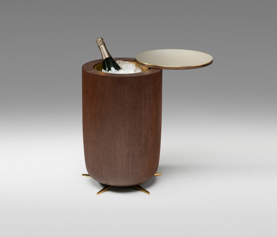 The Tom Champagne Table (Black Walnut/Brass) | Side tables | Roll & Hill