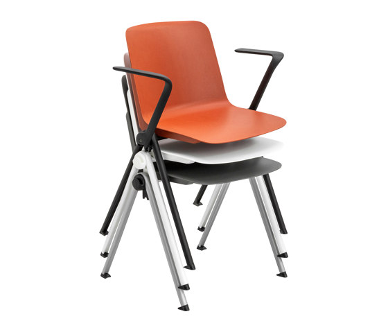 VIA chair, plastic shell, stackable | Chaises | VANK