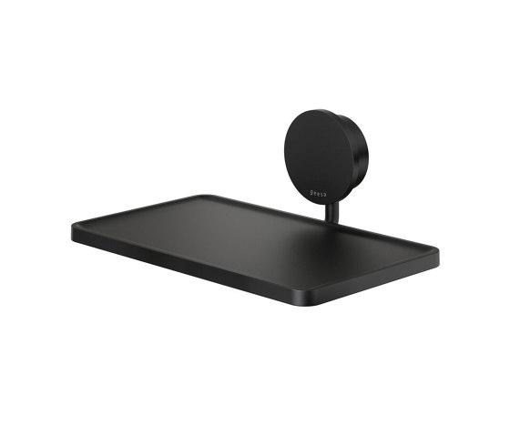 Opal Black | Bathroom Shelf 19 cm Black | Bath shelves | Geesa