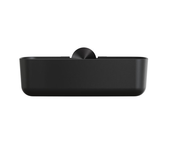 Opal Brushed Metal Black | Cesta De Ducha 25 cm Metal Negro Cepillado | Porta esponjas | Geesa