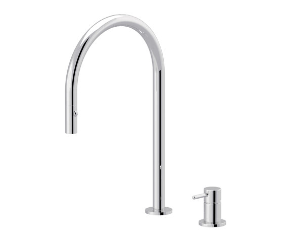 Plug | 2-hole kitchen mixer with integrated handshower | Rubinetterie cucina | rvb