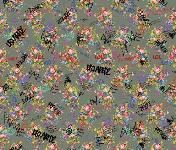Vandalized Granny's Flowers | Revêtements muraux / papiers peint | LONDONART