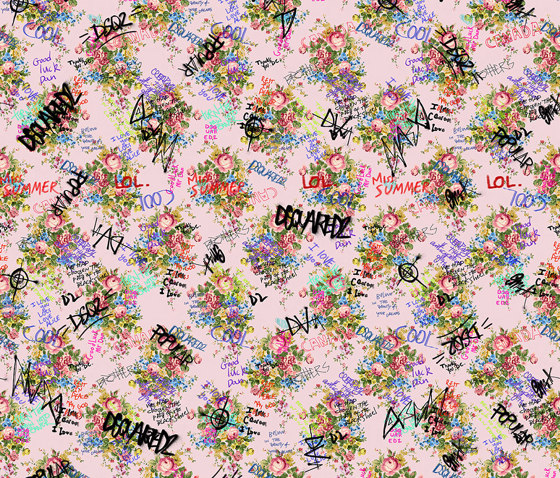 Vandalized Granny's Flowers | Wall coverings / wallpapers | LONDONART