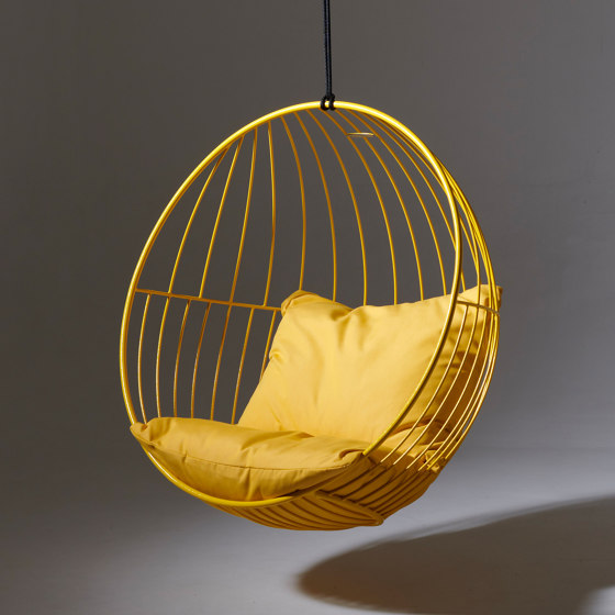 Bubble Hanging Chair Swing Seat - Lined Pattern - YELLOW | Balancelles | Studio Stirling