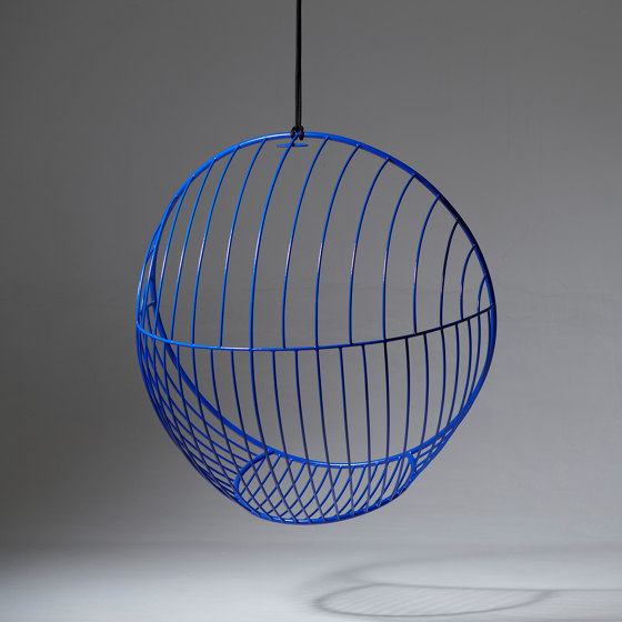Bubble Hanging Chair Swing Seat - Lined Pattern - BLUE | Dondoli | Studio Stirling
