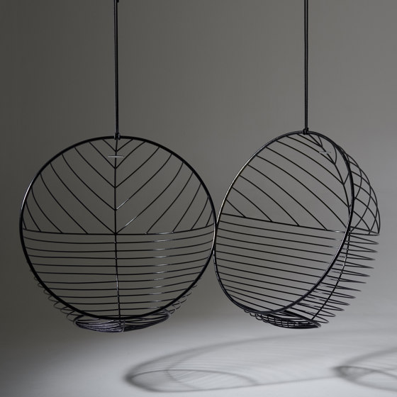 Bubble Hanging Chair Swing Seat - Star Pattern (Black) | Balancelles | Studio Stirling