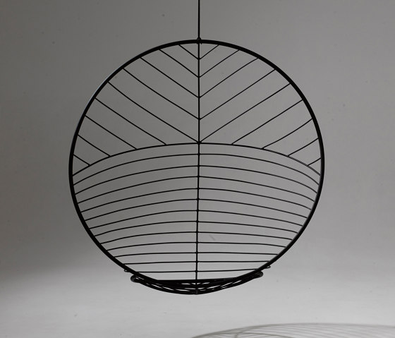 Bubble Hanging Chair Swing Seat - Star Pattern (Black) | Balancelles | Studio Stirling