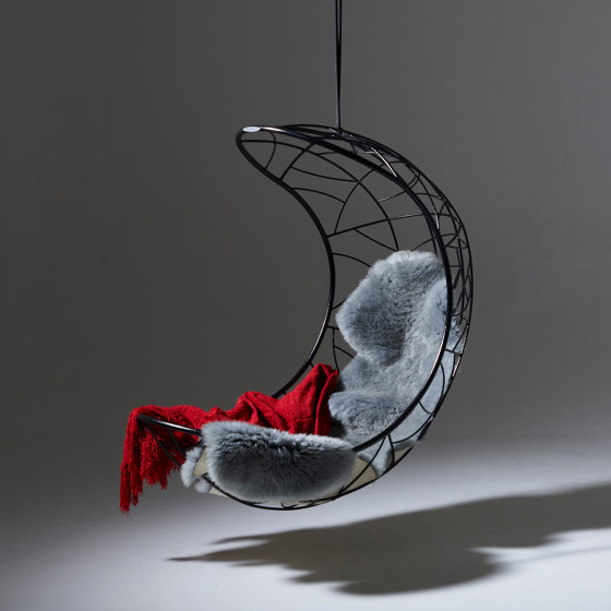 Lucky Bean Hanging Chair Swing Seat Black | Swings | Studio Stirling