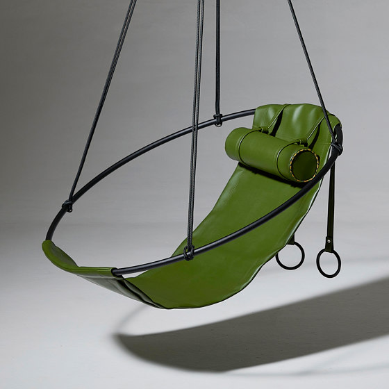 Sling Hanging Chair - Cactus Leather | Balancelles | Studio Stirling