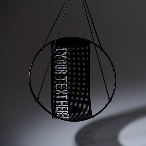 Embroidery Hanging Chair Swing Seat Grey WORDS | Columpios | Studio Stirling