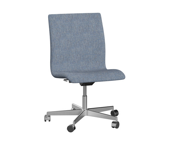 Oxford™ | Chair | 3191W | Textile | 5 star satin polished aluminum base | Wheels | Sillas | Fritz Hansen