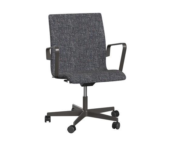 Oxford™ | Chair | 3291W | Textile | 5 star brown bronze base | Armrest | Wheels | Chaises | Fritz Hansen