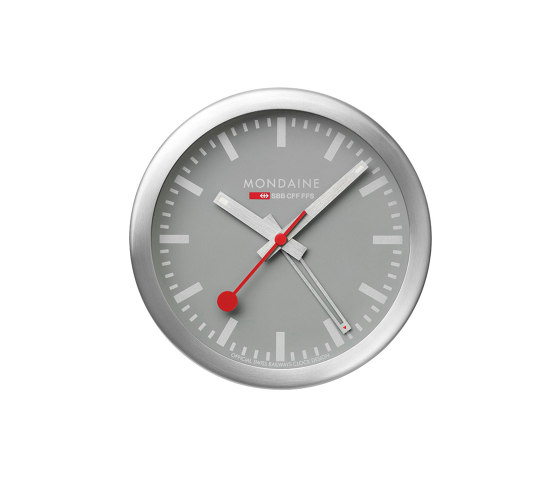 Table clock 125 mm, Good Grey Table and Alarm Clock | Clocks | Mondaine Watch