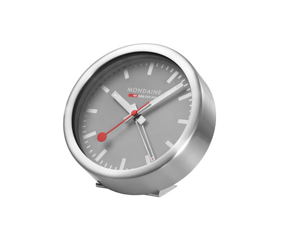 Table clock 125 mm, Good Grey Table and Alarm Clock | Clocks | Mondaine Watch