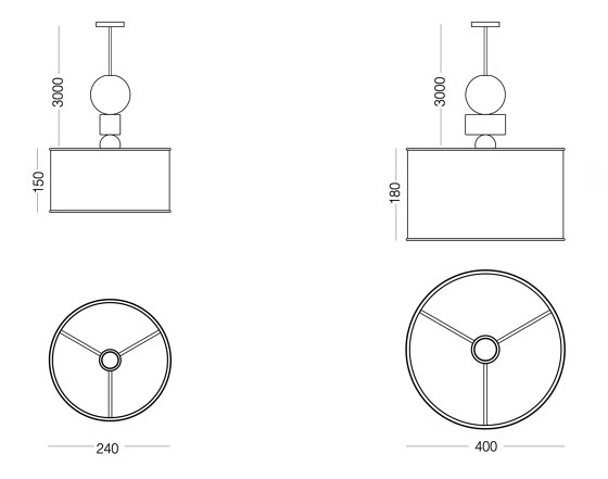 Spiedino Pendant Lamp, D24, yellow/brown | Lampade sospensione | EMKO PLACE