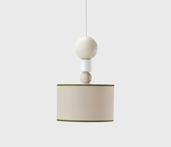 Spiedino Pendant Lamp, D24, white/green | Pendelleuchten | EMKO PLACE