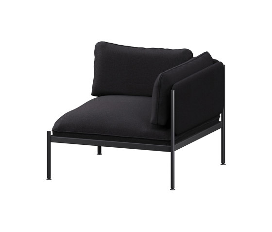 Toom Modular Sofa - Corner Armchair | Graphite Black | Poltrone | noo.ma