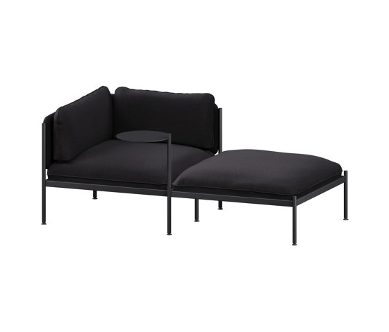 Toom Modular Sofa 2 Seater | Graphite Black | Chaise longue | noo.ma