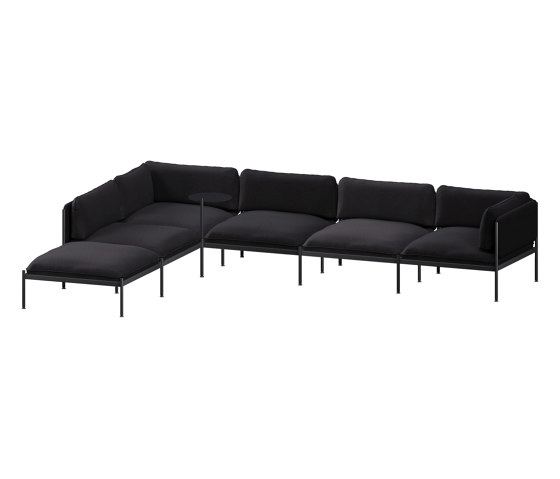 Toom Modular Sofa 6 Seater | Graphite Black | Divani | noo.ma